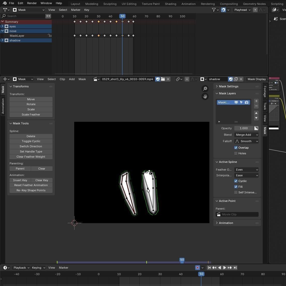 Video masking in Blender